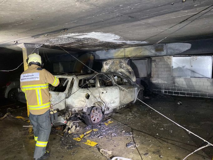 Die Polizei konnte den Brand in Gränichen AG schnell löschen. Kantonspolizei Aargau