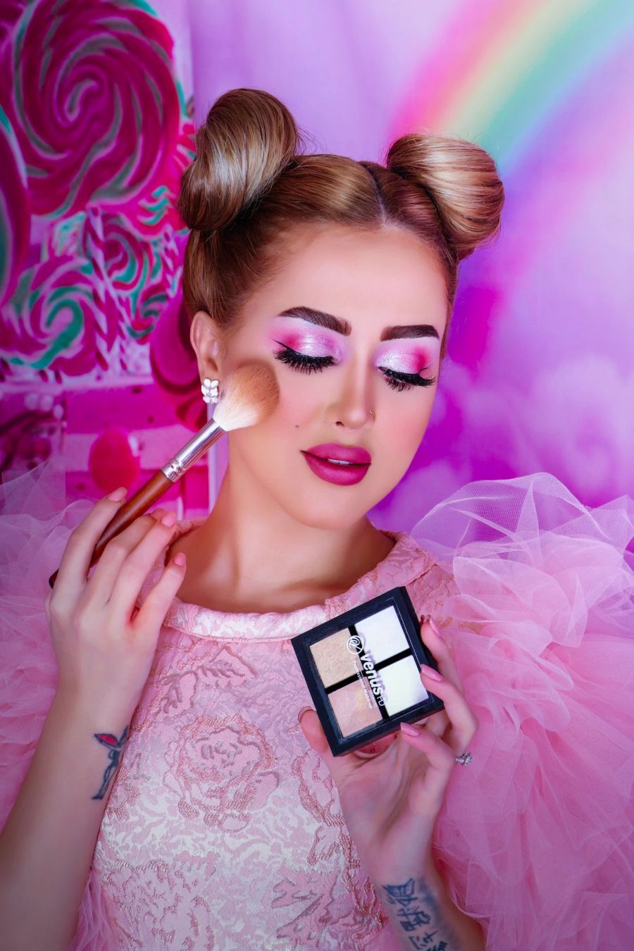 Schönes Makeup in Pink