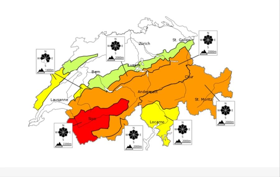 Die Lawinengefahr ist in den gesamten Alpen «erheblich». Im Wallis ist sie sogar «sehr hoch».