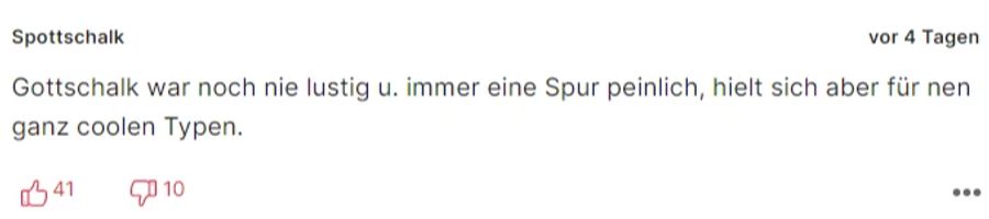 «Spottschalk» konnte mit Thomas Gottschalk noch nie wirklich viel anfangen.