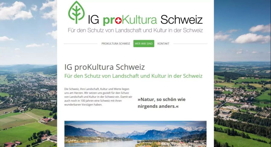 So sah die Webseite der «IG proKultura» aus.