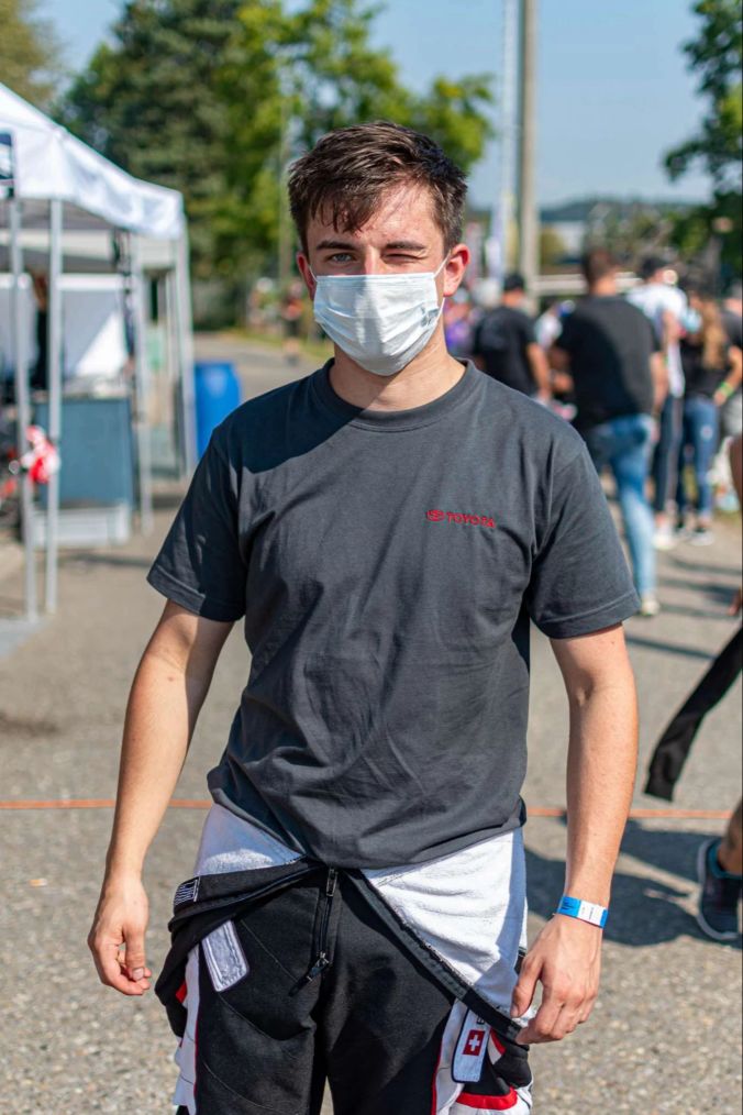 Elias Wigger bei der Schweizer Kart-Meisterschaft in Wohlen.