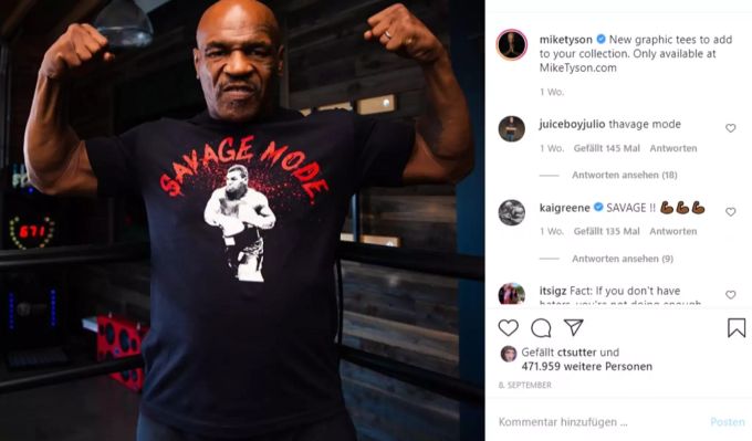 Mike Tyson befindet sich immer noch in einer beeindruckenden Form. Mike Tyson