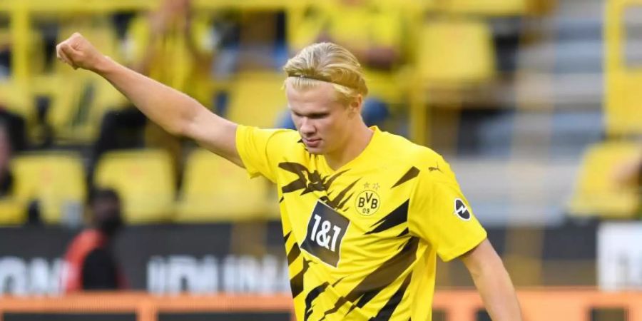 Findet noch «ein viel besserer Fussballer» werden zu müssen: Erling Haaland von Borussia Dortmund. Foto: Bernd Thissen/dpa