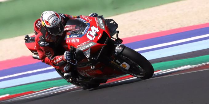 Andrea Dovizioso beim MotoGP-Rennen in Misano, Italien, 20. September 2020. Andrea Dovizioso