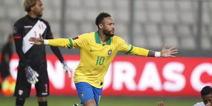 Überragender Mann bei Brasiliens Sieg gegen Peru: Superstar Neymar. Foto: Paolo Aguilar/Pool EFE/AP/dpa