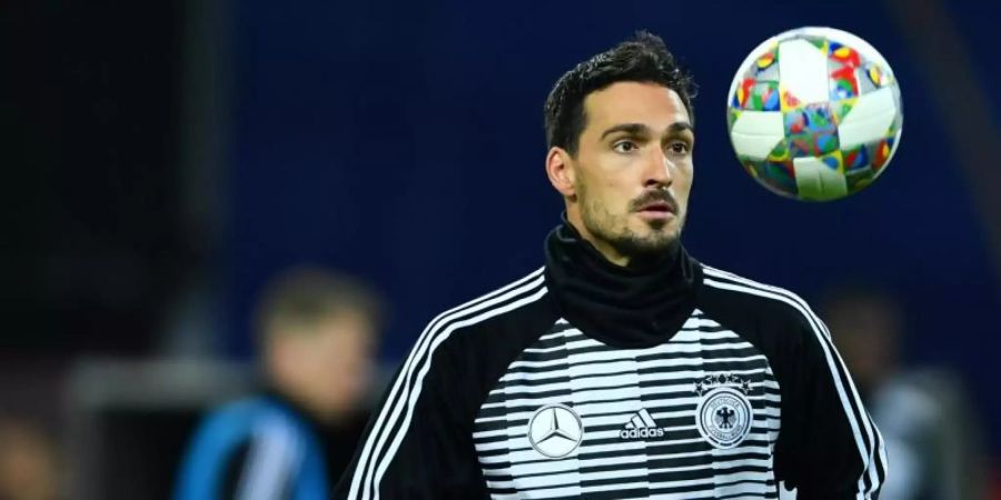 Soll nach Wunsch der TV-Experten Dietmar Hamann und Lothar Matthäus wieder im DFB-Team spielen: Mats Hummels. Foto: Soeren Stache/dpa