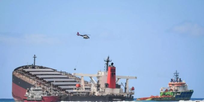Der havarierte Frachter «Wakashio» Der havarierte Frachter «Wakashio»