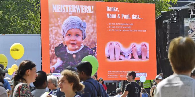 Der letzte «Marsch fürs Läbe» fand 2019 in Zürich statt. (Archivbild) marsch für das leben – marsch fürs läbe