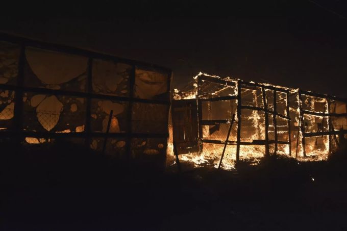 Die Brandursache des grössten Flüchtlingslagers in Griechenland ist noch unklar. Moria Lesbos Flüchtlingslager