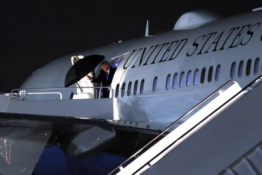 Trump returns to Washington after Wisconsin rally