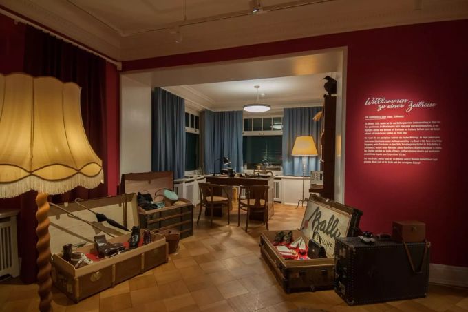 Ein Blick in die Ausstellung. Strohmuseum im Park Wohlen