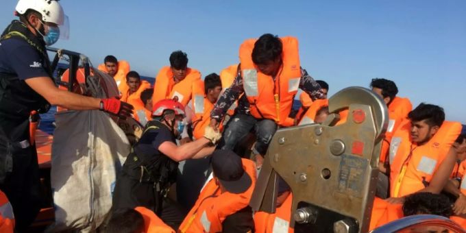 Seenotrettung im Mittelmeer der «Sea Watch 4». «Sea Watch 4»