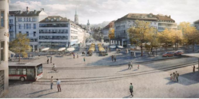 Neugestaltung von Marktplatz und Bohl. Neugestaltung von Marktplatz und Bohl