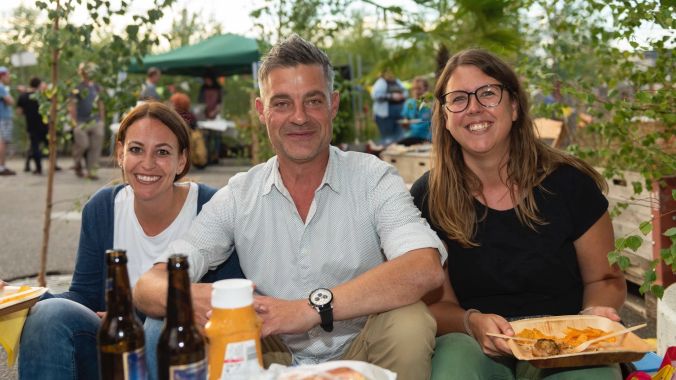 Manuela Schär, Ivo Brombacher begleiten Fabienne Soltermann, die hier gearbeitet hat.