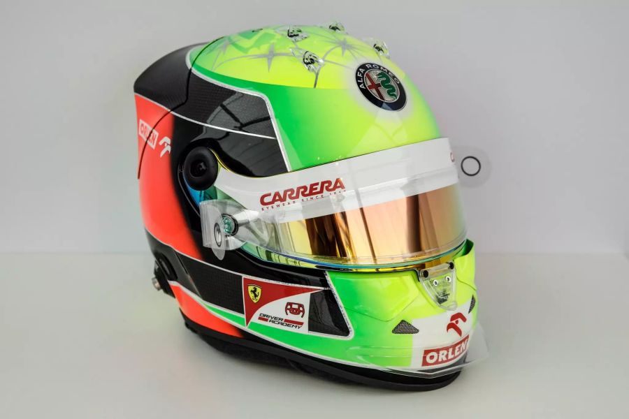 Der Helm, den Mick Schumacher beim Test für Alfa-Sauber tragen soll.