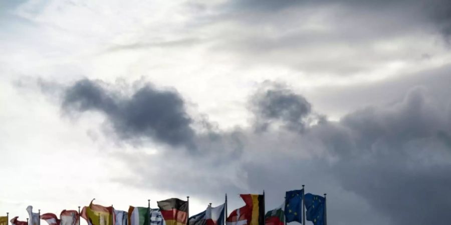 Flaggen der Mitgliedstaaten beim EU-Parlament in Strassburg