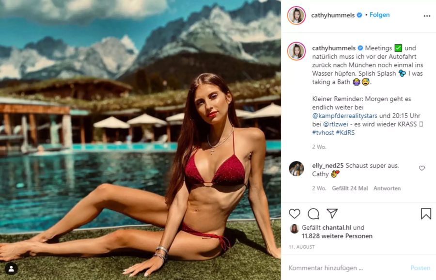 Mats Hummels Frau Cathy sah sich jüngst mit heftiger Kritik an ihrer Figur konfrontiert.
