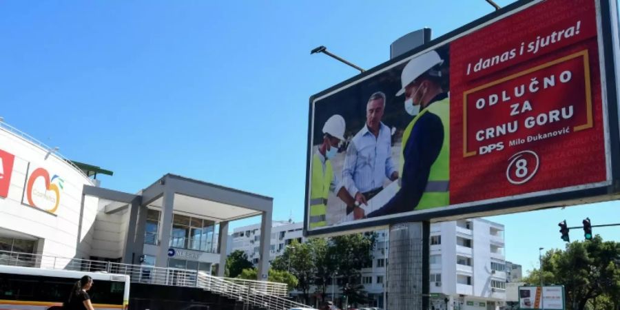 Wahlplakat in Montenegro