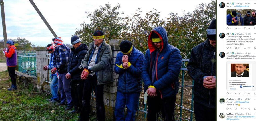 Die Männer werden verdächtigt, im Ukraine-Krieg mit den Russen zusammengearbeitet haben.