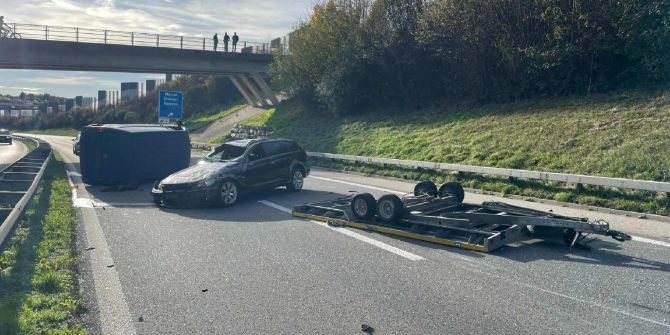 Unfall auf der A12 in Matran