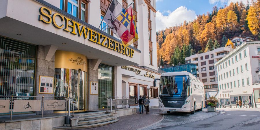 Das Schweizerhof Hotel in St. Moritz. - Region Maloja