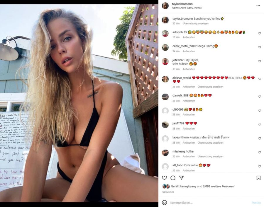 Das Zürcher «Playboy»-Model Taylor Brumann fand ihre Oberweite zu gross.