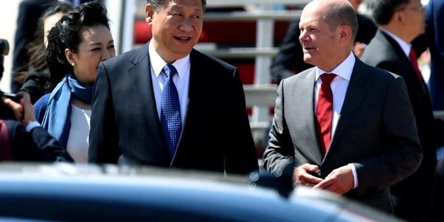 Scholz und Xi 2017 beim G20-Gipfel in Hamburg