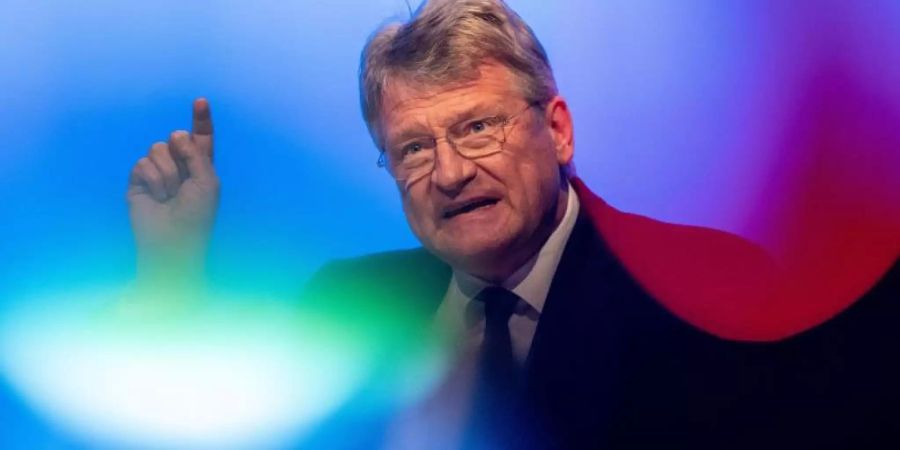 Jörg Meuthen (AfD), Spitzenkandidat für die Europawahl, spricht beim Auftakt zum Europawahlkampf der AfD. Foto: Fabian Sommer