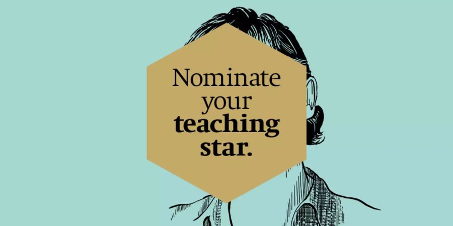 Zeichnung mit Slogan "Nominate your Teaching Star"