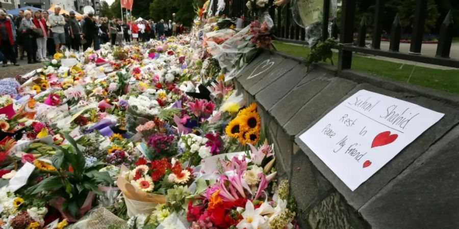 Gedenken an Anschlagsort in Christchurch