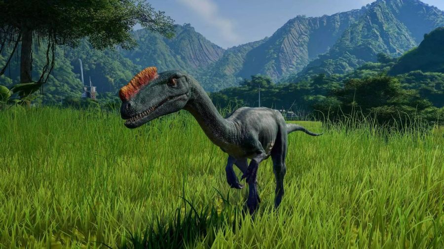 Der Proceratosaurus ist ein Verwandter des Tyrannosaurus Rex. Eindrücke aus Jurassic World Evolution.