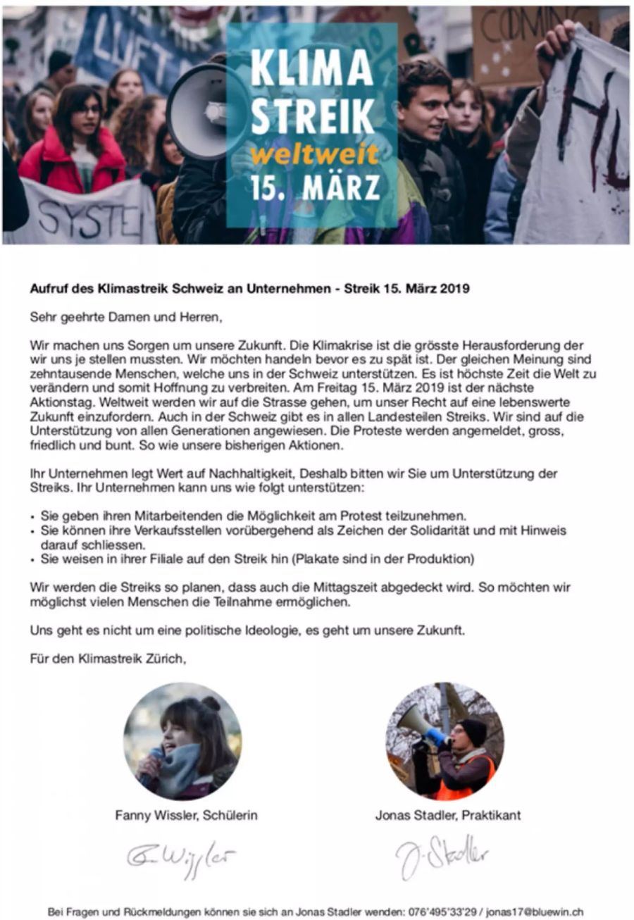 Flyer gegen den Klimawandel