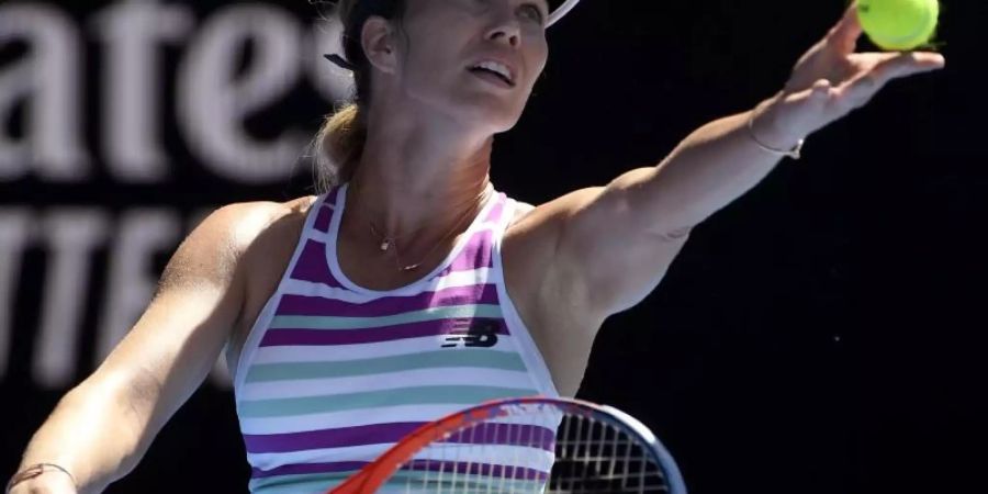 Steht wir Julia Görges in Doha in der Runde der letzten Acht: Angelique Kerber. Foto: Andy Brownbill/AP