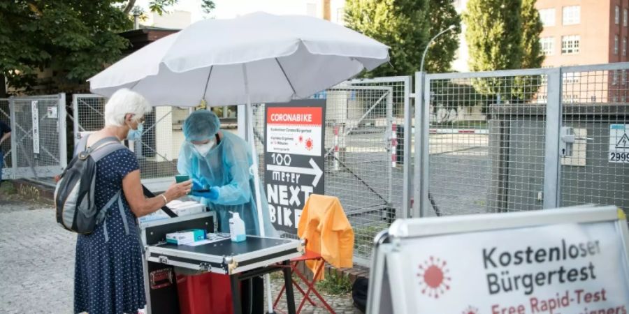 Corona-Teststation in Berlin