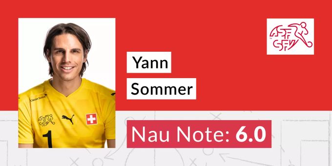 Die Nau.ch-Note für Yann Sommer nach dem Spiel der Schweizer Nati gegen Italien. Yann Sommer Schweizer Nati