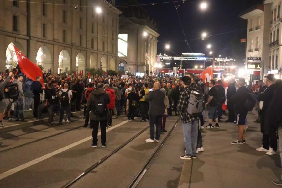 Sie zogen unbewilligt durch Bern.