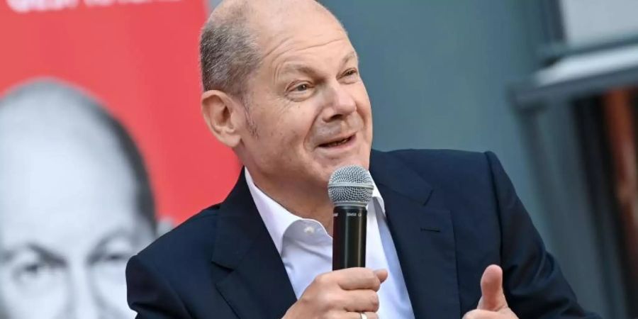 Kann mit den Umfragwerten zufriedne sein - Der Kanzlerkandidat der SPD: Olaf Scholz. Foto: Britta Pedersen/dpa