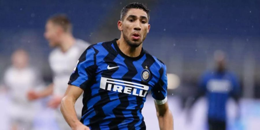 Verlässt Inter Mailand schon wieder und wechselt nach Paris: Achraf Hakimi. Foto: Francesco Scaccianoce/LPS via ZUMA Wire/dpa