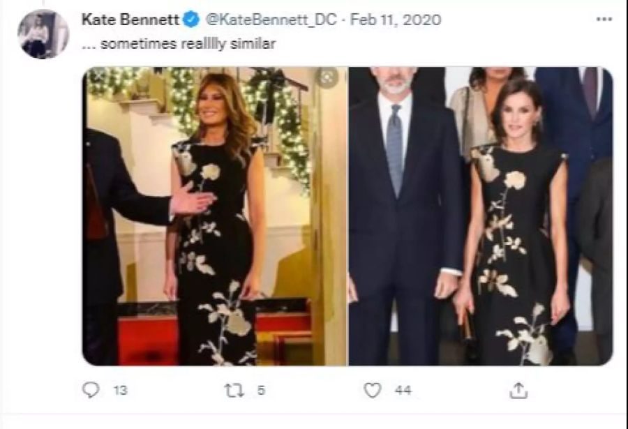 Auch dieses Blumenkleid kopierte die Ex-First-Lady bei der Spanierin.