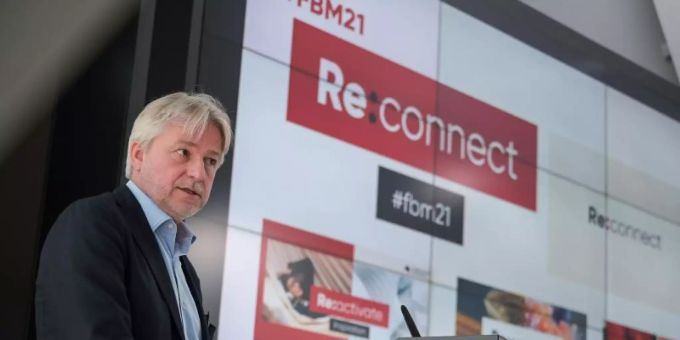 Juergen Boos stellt das Konzept der Frankfurter Buchmesse vor. frankfurter buchmesse