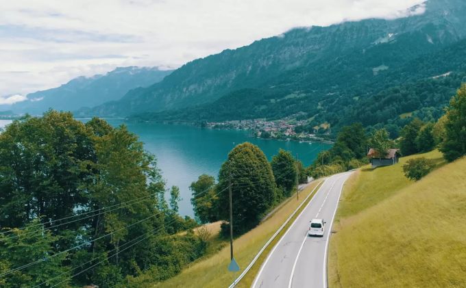 Die schöne Kulisse im Berner Oberland. Unterwegs im Camper