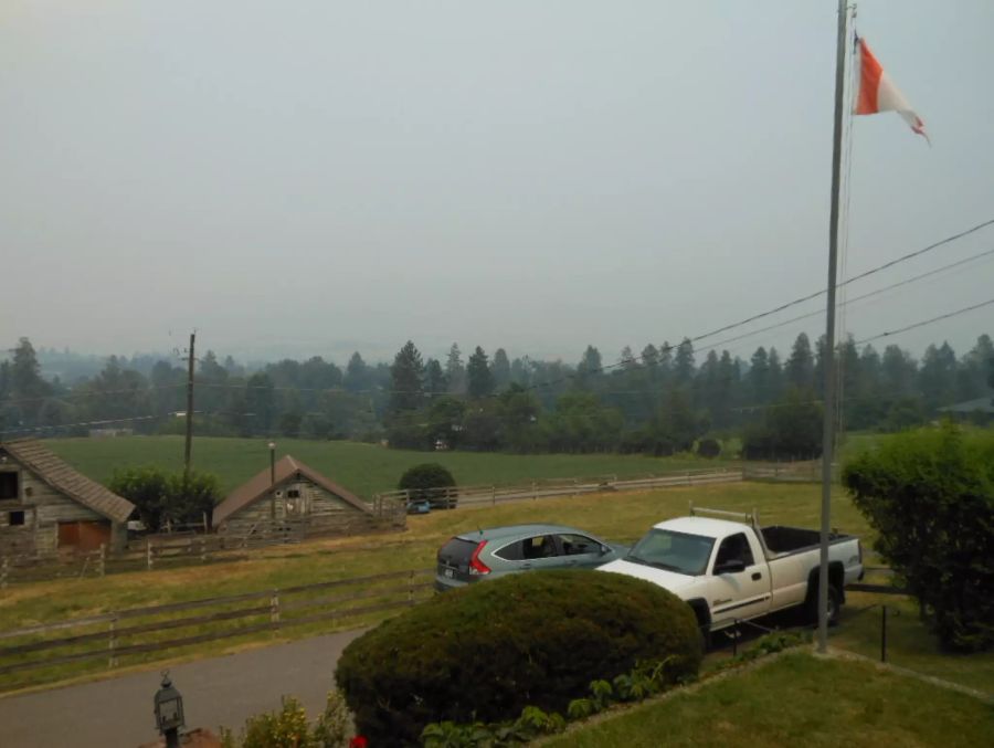 Hier wohnt die Schweizerin. In British Columbia wüten derzeit heftige Waldbrände.