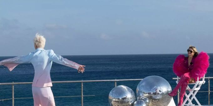 Heidi Klum bei den Dreharbeiten für die 17. Staffel «GNTM» auf Mykonos. heidi klum