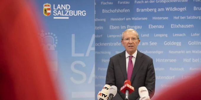 Salzburger Landeshauptmann Wilfried Haslauer (ÖVP). salzburg