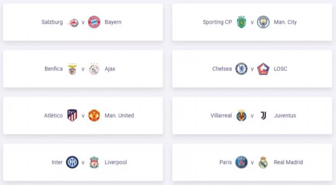 Die Auslosung für die Achtelfinal-Paarungen der Champions League. Champions League Achtelfinal