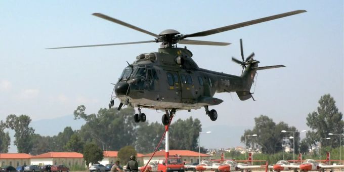 Ein Militärhubschrauber hebt ab (Symbolbild). Militärhubschrauber