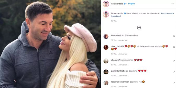 Lucas Cordalis und Daniela Katzenberger. daniela katzenberger
