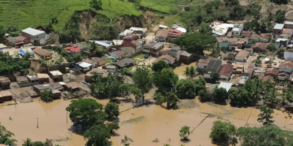 Thousands of people in Brazil have been forced to leave their homes due to flooding