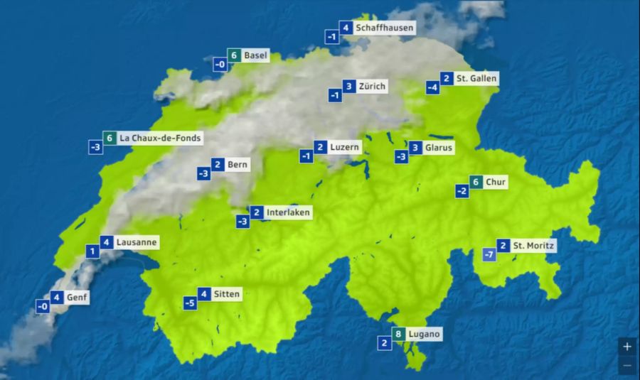 Das Wetter am Samstag, 18.12.2021.